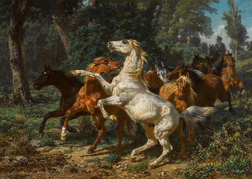 Una mandria di cavalli (1876)